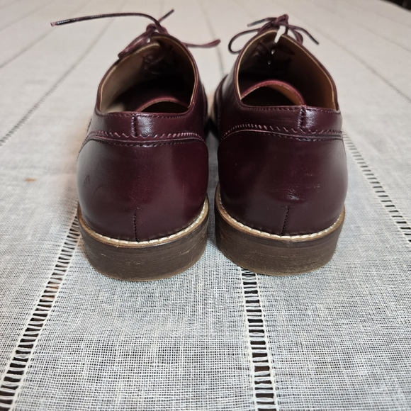 Brooks Brothers Men's Burgundy Leather Dress Shoes Size 9 Made In Italy - Picture 5 of 12